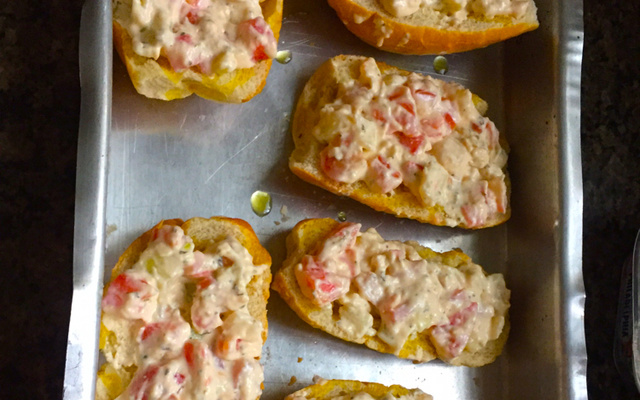 Brusqueta com philadelphia