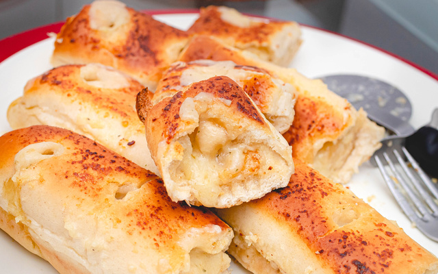 Pão recheado na air fryer