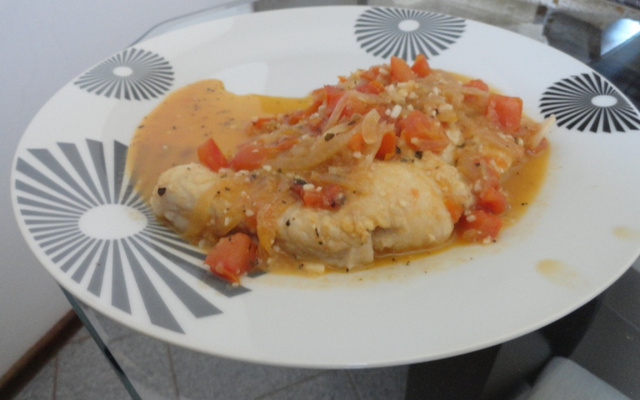 Filés de cação ao leite de coco