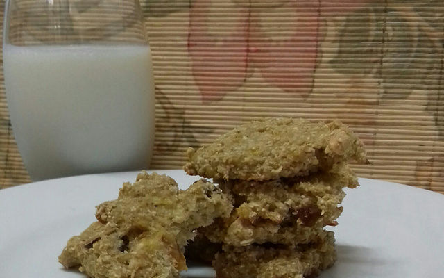 Cookies de banana e aveia