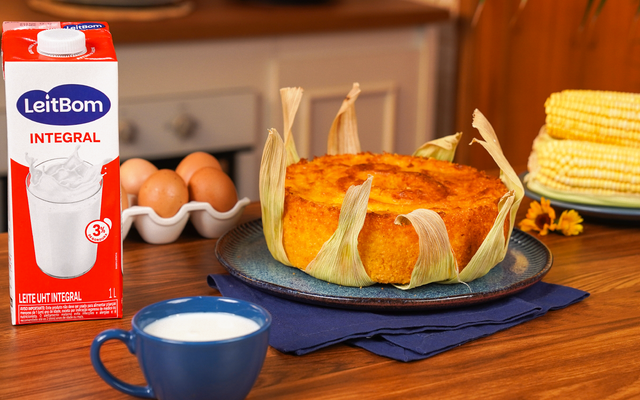 Bolo de Milho Verde Cremoso com LeitBom