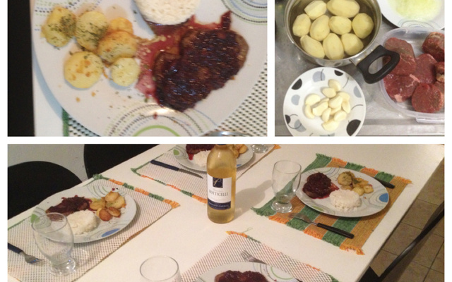 Filé mignon ao molho de morango