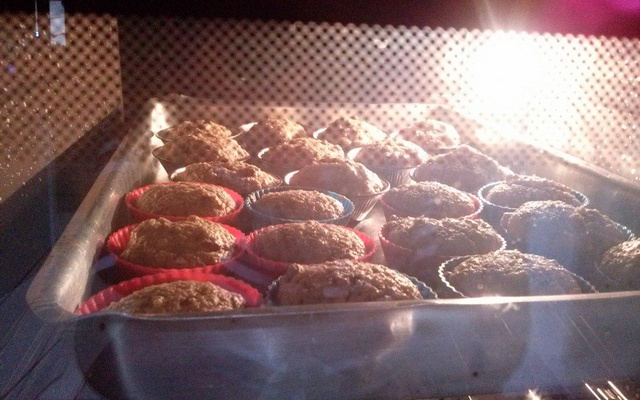 Bolo natural de aveia e banana