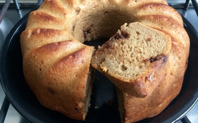 Bolo de banana de liquidificador