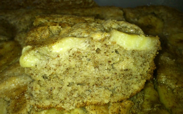 Bolo de banana com linhaça