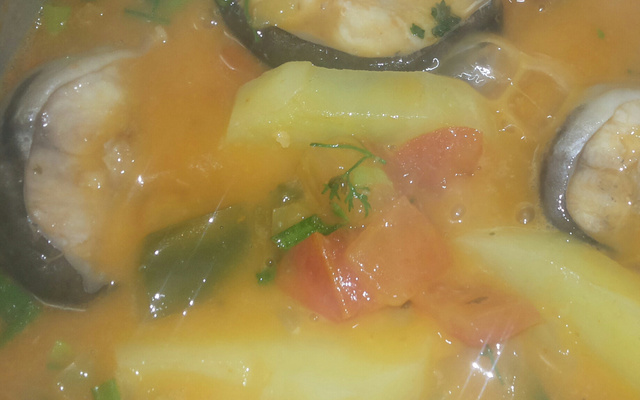 Pintado ao leite de coco