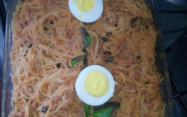 Macarrão com toscana