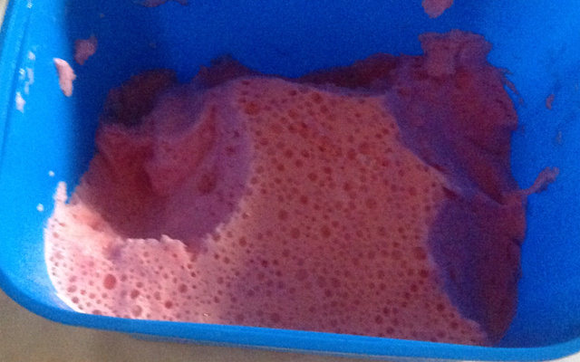 Sorvete caseiro de morango