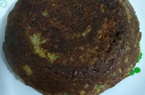 Bolo de banana com aveia de caneca