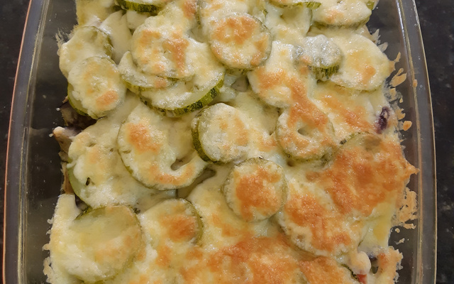 Abobrinha e berinjela gratinadas