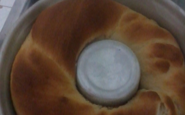 Pão caseiro de queijo