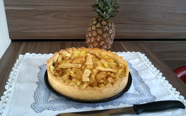 Torta quente de abacaxi ou banana