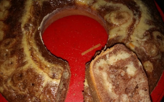 Bolo mesclado de liquidificador