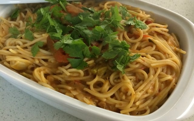 Macarrão ao leite de coco