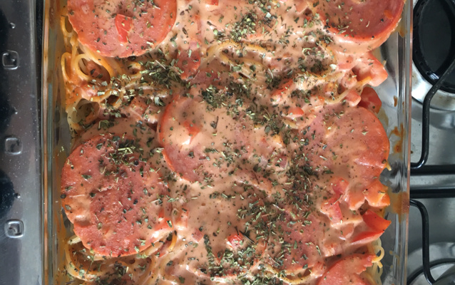 Tudão de forno (macarrão de forno)