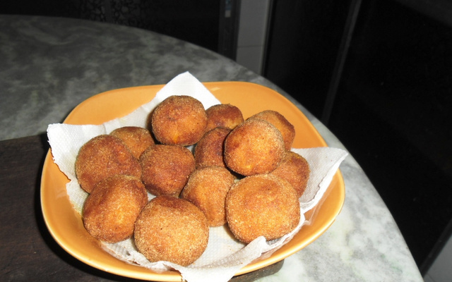 Bolinho de abóbora com carne seca
