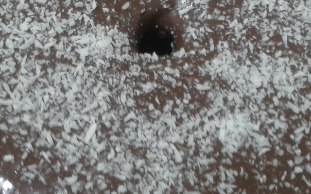 Bolo de Banana com cobertura de Brigadeiro