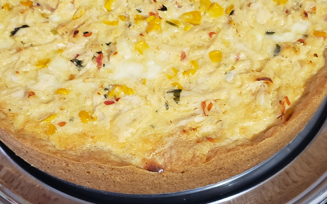 Quiche de frango com palmito
