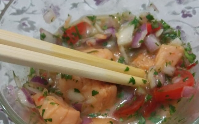 Ceviche de salmão
