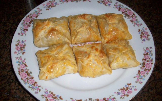 Folhadinho de palmito Natalino