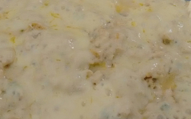 Creme de frango com legumes ao forno