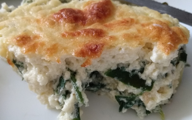Souflé delicioso de espinafre sucesso garantido