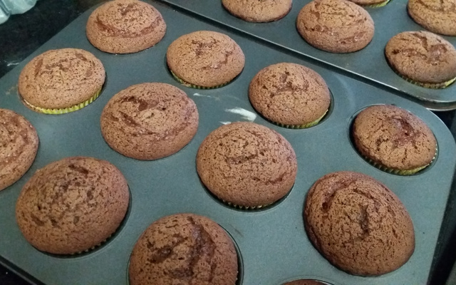 Cupcakes de chocolate (feito no liquidificador)