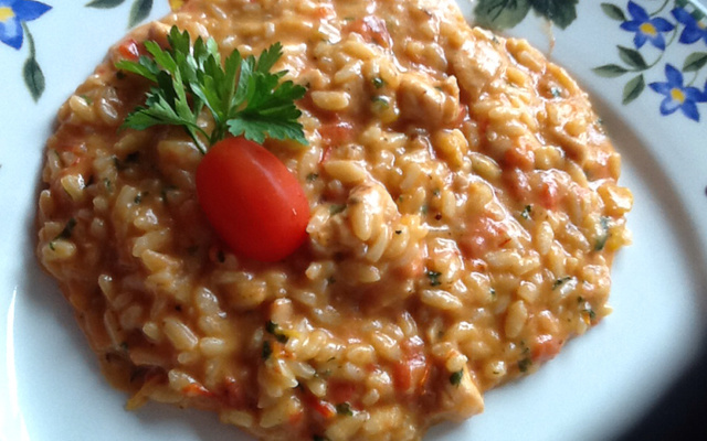 Risoto Frango com Requeijão