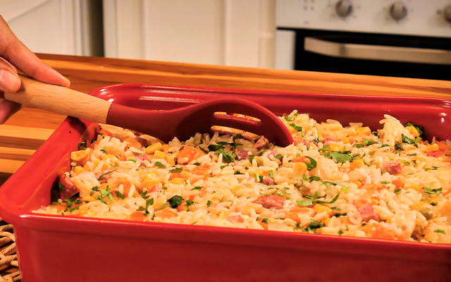 Arroz de forno super-rápido