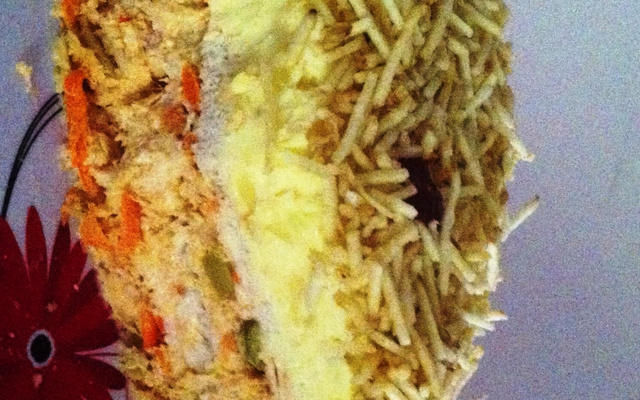 Bolo salgado de pão de forma da Aline