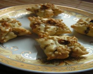 Envelopes recheados com amêndoas