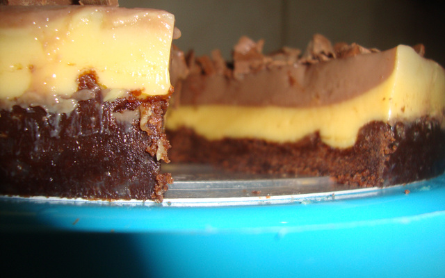Torta de maracujá com chocolate
