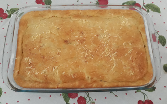 Torta prática de camarão