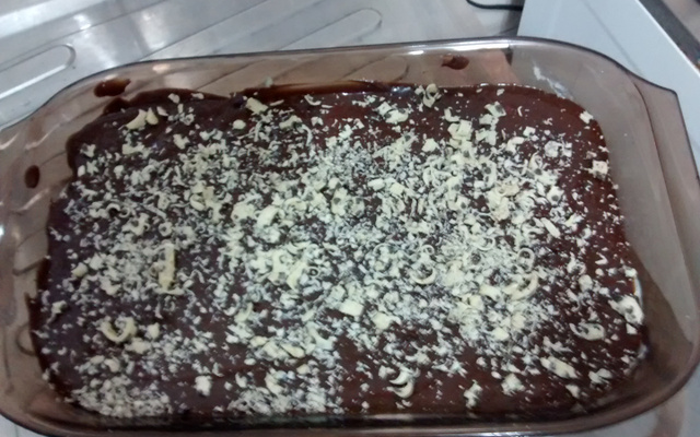 Mousse de creme com chocolate