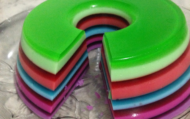 Gelatina Colorida em camadas