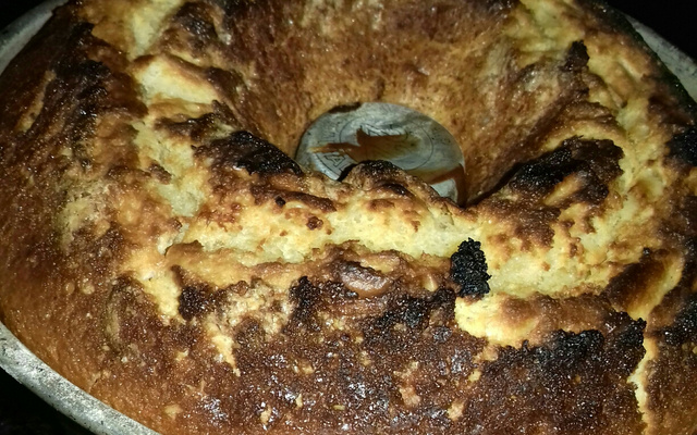 Bolo cremoso de banana nanica