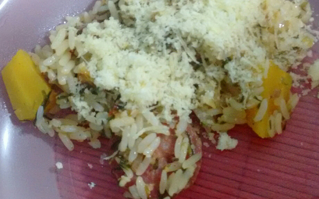 Risoto de salame na cerveja da Jana