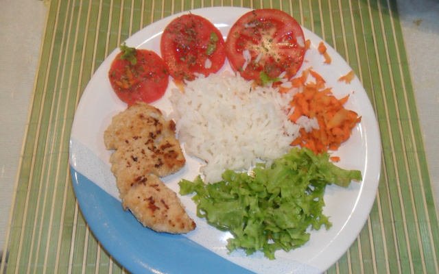 Filé de frango à milanesa sem fritura