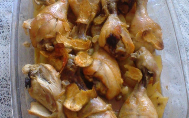 Coxa e sobrecoxa assada