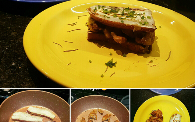 Sanduíche sem pão fitness