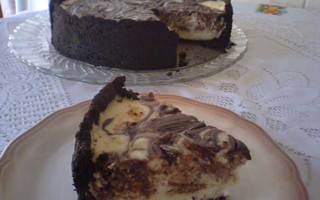 Cheesecake marmorizado