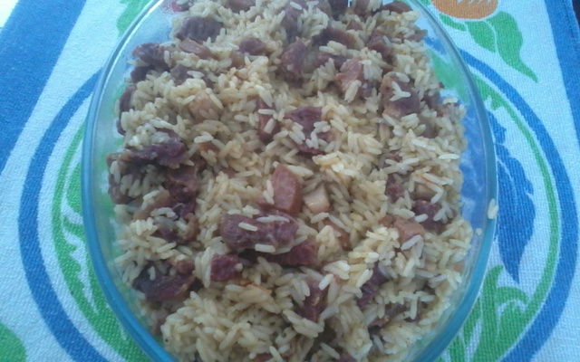 Arroz carreteiro à minha moda
