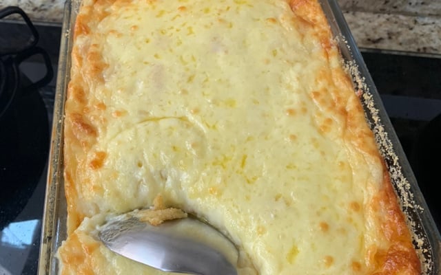 Purê recheado da Michel