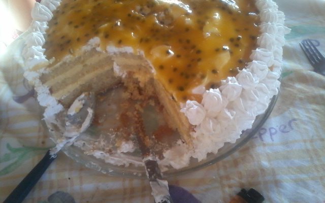 Bolo mousse de maracujá