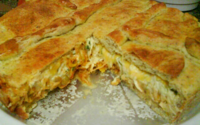 Torta salgada 2 recheios