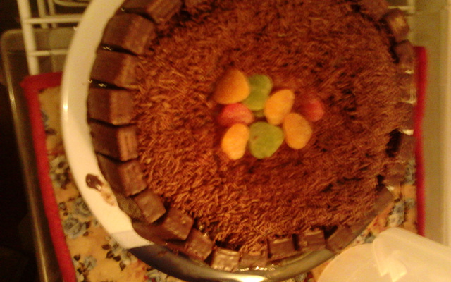 Bolo de chocolate decorado