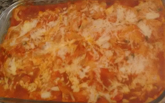 Lasanha simples de frango