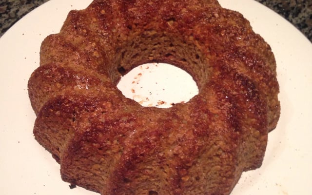 Bolo de aveia com banana sem açúcar