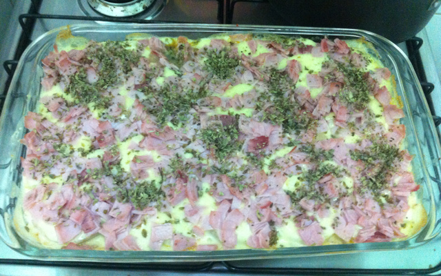 Batata de forno com frango rápida