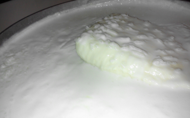 Arroz doce com chocolate branco